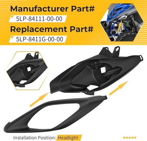 M MATI المصباح الأيسر دلو الإسكان ث/الحافة لياماها R-aptor 660 YFM660R 2001-2005 5LP-84111-00-00 5LP-8411G-00-00 in Kuwait