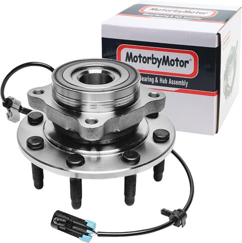 MotorbyMotor 515058 محمل العجلة الأمامية ومجموعة المحور 4WD مع 8 عروات ABS يناسب Chevy Silverado 1500 2500 3500 Avalanche Suburban 2500، GMC Sierra 1500 2500 3500 Yukon XL، Hummer H2 in Kuwait