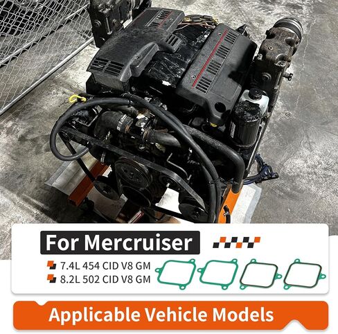 4Pcs Intake Plenum Gasket for Mercruiser 7.4L 454 CID V8 GM / 8.2L 502 CID V8 GM 805522A1 in Saudi Arabia