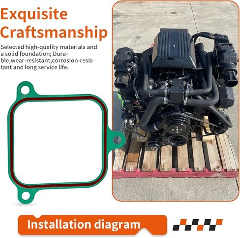 4Pcs Intake Plenum Gasket for Mercruiser 7.4L 454 CID V8 GM / 8.2L 502 CID V8 GM 805522A1 in Saudi Arabia