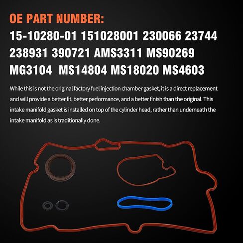 حشية حقن الوقود HiSport MS 90269 - متوافقة مع هامر كاديلاك تشيفي جي إم سي ايسوزو H1 إسكاليد C1500 C2500 سوبربان C3500 Express 1500 2500 3500 K1500 K2500 5.0L 5.7L 1996-2004 in Kuwait