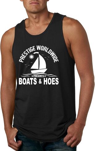Prestige Worldwide Funny Boats and Hoes Pop Culture Mens Graphic Tank Top in Saudi Arabia
