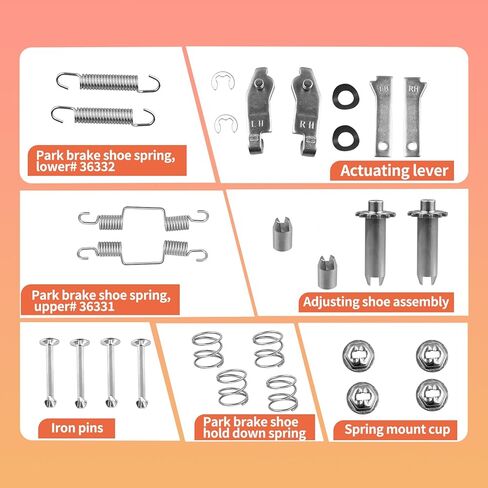 Parking Brake Hardware Kit Stainless Steel Compatible with 1965-1982 C-hevy Corvette C2 C3 Lift and Right Side in Kuwait