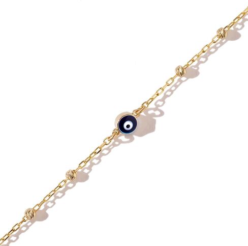 14K Gold Evil Eye Bracelet, Protection Bracelet, Gold Evil Eye, Eye Bracelet, Good Luck Bracelet, Evil Eye Blue, Evil Eye Bracelet, Evil Eye in Saudi Arabia
