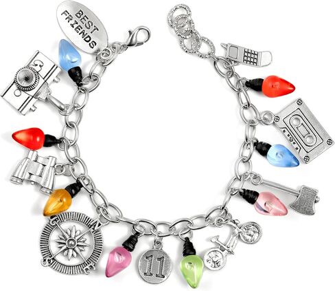 Best Friend Charm Bracelet – Retro Sci-Fi Themed Jewelry, Birthday Valentine’s Day Gift for Girlfriend, Best Friend, Teen or Fans in Saudi Arabia