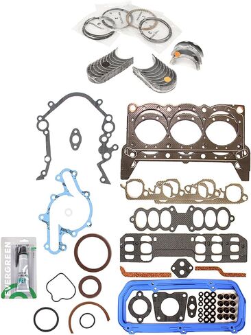 Evergreen SA-5494198625-4 مجموعة حشية كاملة محامل حلقات متوافقة مع/لـ 91-93 Ford Taurus Mercury 3.0L OHV in Saudi Arabia