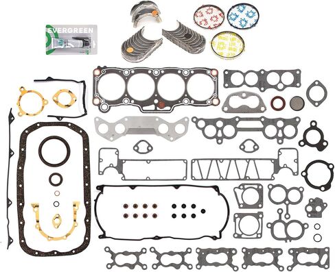 Evergreen SA-9761228803-2 Full Gasket Set Bearings Rings Compatible With/For 84-87 Mazda 626 Turbo B2000 2.0 SOHC FE FE-T in Saudi Arabia