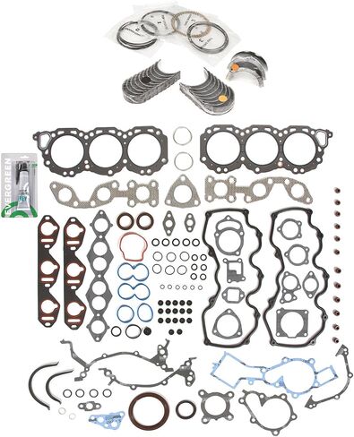 Evergreen SA-5494199158-5 Full Gasket Set Bearings Rings Compatible With/For 96-04 Infiniti Nissan Mercury 3.3L SOHC VG33E in Saudi Arabia