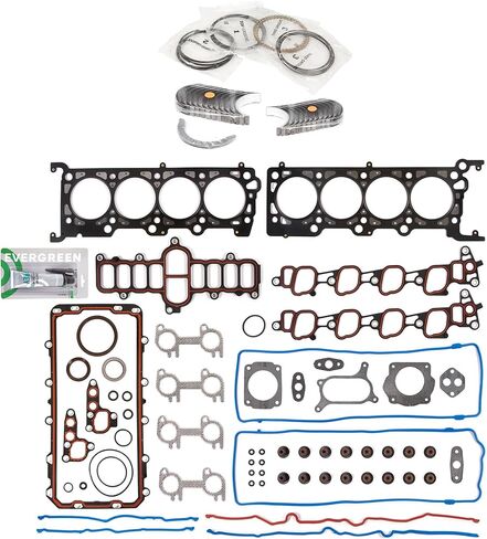 Evergreen SA-5494197789-6 Full Gasket Set Bearings Rings Compatible With/For 2001 Ford F150 E150 Expedition 4.6L SOHC in Kuwait