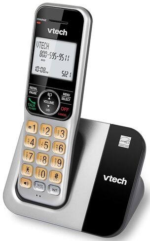 نظام هاتف لاسلكي من VTech للمنزل مع كتلة المكالمات، شاشة كبيرة وأزرار، شاشة بإضاءة خلفية، مكبر صوت مزدوج كامل، معرف المتصل/انتظار المكالمات، DECT 6.0، سهل الاستخدام، قابل للتركيب على الطاولة والحائط | CS5319 in Kuwait