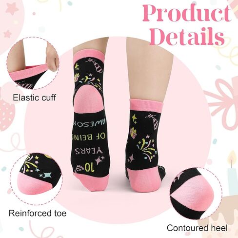 8/10 Years Old Birthday Gifts for Girls, Sock for Girl with Birthday Greeting Card, Presents for Kids in Saudi Arabia