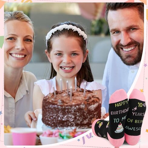 8/10 Years Old Birthday Gifts for Girls, Sock for Girl with Birthday Greeting Card, Presents for Kids in Saudi Arabia