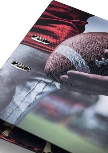 HERMA A4 Lever Arch File American Football, 70mm Spine, Heavy Duty Folder with Sport Motif, Glossy Finish & Inner Print, Kids Ring Binder, Archiving Folder & Storage File Organizer in Saudi Arabia