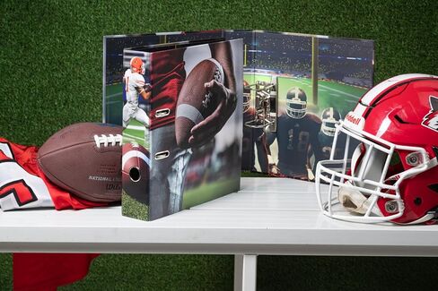 HERMA A4 Lever Arch File American Football, 70mm Spine, Heavy Duty Folder with Sport Motif, Glossy Finish & Inner Print, Kids Ring Binder, Archiving Folder & Storage File Organizer in Saudi Arabia