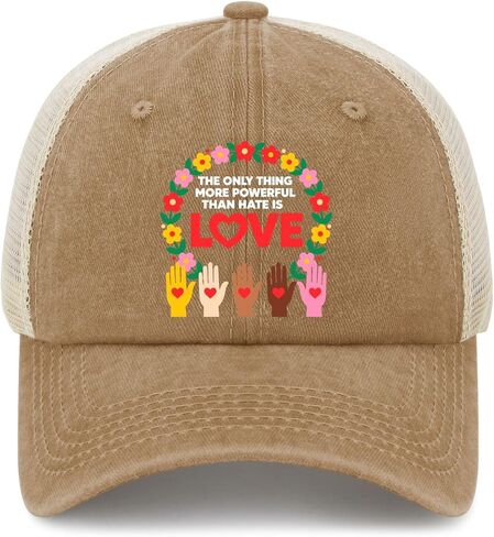 The Onlys Thing More Powerful Than Hates is Loves Hat for Womens Fashion Washed in Saudi Arabia