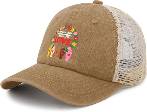 The Onlys Thing More Powerful Than Hates is Loves Hat for Womens Fashion Washed in Saudi Arabia