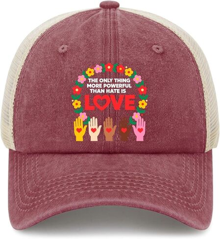 The Onlys Thing More Powerful Than Hates is Loves Hat for Womens Fashion Washed in Saudi Arabia