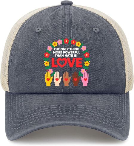 The Onlys Thing More Powerful Than Hates is Loves Hat for Womens Fashion Washed in Saudi Arabia