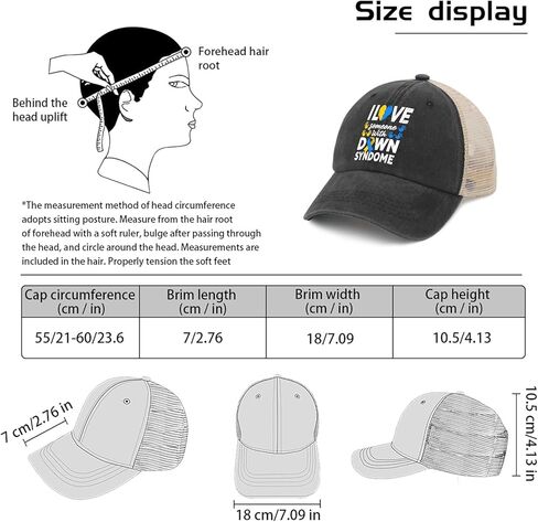 I Loves Someone with Down syndromes Hats for Women Aesthetic Washed Distressed in Saudi Arabia
