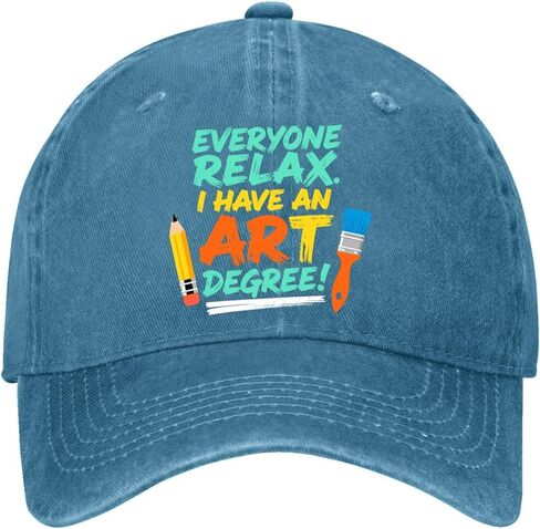 Everyone Relax, I Have an Art Degree Hat for Mens Soft Washed Distressed in Saudi Arabia