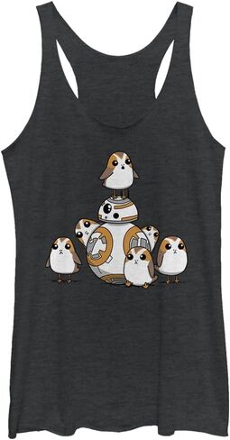 قميص بدون أكمام للسيدات من STAR WARS Last Jedi Bb8 وPorgs in Kuwait