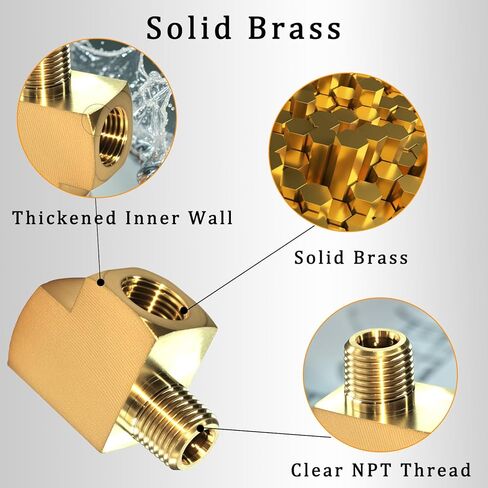 1/4 بوصة نحاس بارستوك ستريت تي تركيب T 3 طرق، 1/4 بوصة NPT أنثى × 1/4 بوصة NPT ذكر × 1/4 بوصة NPT تركيبات نحاسية أنثى نحاس صلب ملولب وصلة وصلة تمديد وصلة توصيل لخط الأنابيب والزيت والغاز in Kuwait