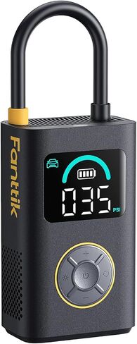 منفاخ الإطارات المحمول Fanttik X10 Pro للسيارة المدمجة، ضاغط هواء سريع النفخ 35 ثانية مع مقياس ضغط رقمي وبطارية قوية، مضخة هواء لاسلكية 150 رطل لكل بوصة للسيارات والدراجات النارية والدراجات والكرات in Kuwait