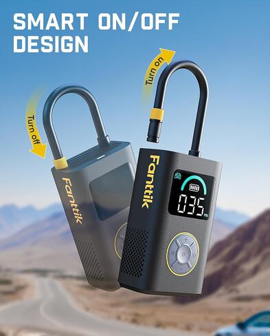 منفاخ الإطارات المحمول Fanttik X10 Pro للسيارة المدمجة، ضاغط هواء سريع النفخ 35 ثانية مع مقياس ضغط رقمي وبطارية قوية، مضخة هواء لاسلكية 150 رطل لكل بوصة للسيارات والدراجات النارية والدراجات والكرات in Kuwait