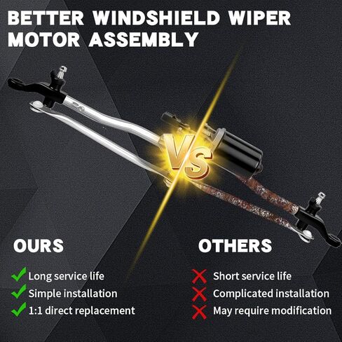 Windshield Wiper Motor and Linkage Assembly for Jeep Wrangler 2007-2018 Wiper Motor Replace #55077859AB, 55077859AD, 55077859AC in Saudi Arabia