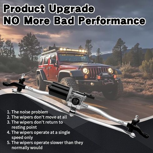 Windshield Wiper Motor and Linkage Assembly for Jeep Wrangler 2007-2018 Wiper Motor Replace #55077859AB, 55077859AD, 55077859AC in Saudi Arabia
