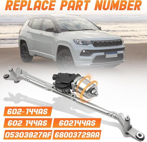602-144AS محرك ممسحة الزجاج الأمامي ومجموعة الوصلات المتوافقة مع Jeep Compass 2007-2017# 602144AS, 05303827AF, 68003729AA in Saudi Arabia