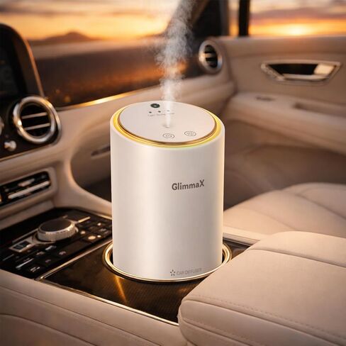 Smart Car Air Fresheners, New Smell Experience by Ultrasonic Mist, Auto On/Off, Natural Fragrance, 3 Adjustable Rechargeable Aroma Diffuser with Built-in Battery, Long Lasting Premium Scent in Saudi Arabia