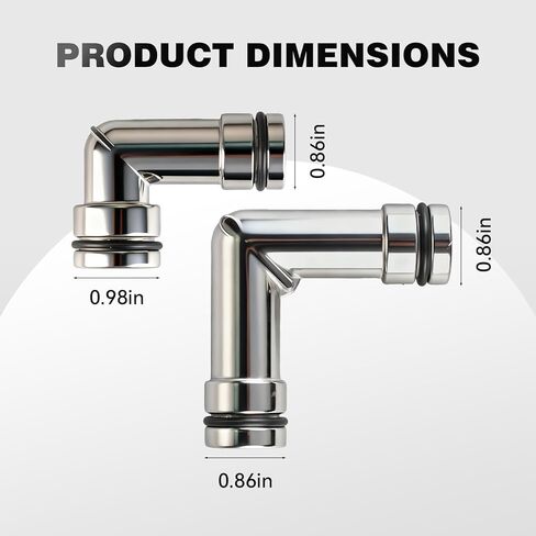 47065HP Aluminum Heater Hose Fittings Connectors Compatible with Buick Lacrosse Lesabre Lucerne Regal Chevrolet Impala Camaro Oldsmobile Pontiac Grand Prix, Coolant Elbows 3800# 12565082 24503423 in Kuwait