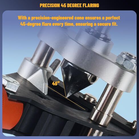 45° Flaring Tool Kit with Tube Cutter Deburring Tool Single Flaring Tool for 1/8" - 3/4" Tubing, Professional Pipe Flare Tool for Copper Brass Aluminum Pipes in Saudi Arabia