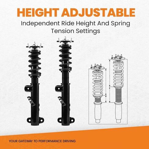 Coilovers 24 Way Damper Struts Kit Suspension Struts Shock Absorber Compatible With 3 Series E36 318is 325 328 Coupe in Kuwait