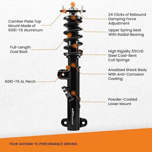 Coilovers 24 Way Damper Struts Kit Suspension Struts Shock Absorber Compatible With 3 Series E36 318is 325 328 Coupe in Kuwait