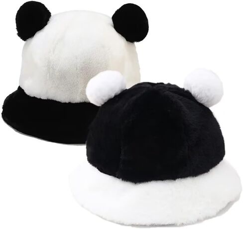 قبعة دلو للنساء والرجال بطبعة حيوانات قابلة للطي من القطيفة للشتاء قبعة صياد البقر بطباعة الحمار الوحشي in Kuwait