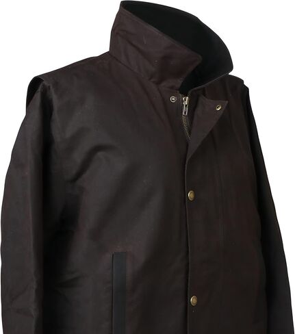 CHALLENGER L Mens Oilskin Western Australian Waterproof Duster 3/4 Length Coat 23102BZ-L in Saudi Arabia