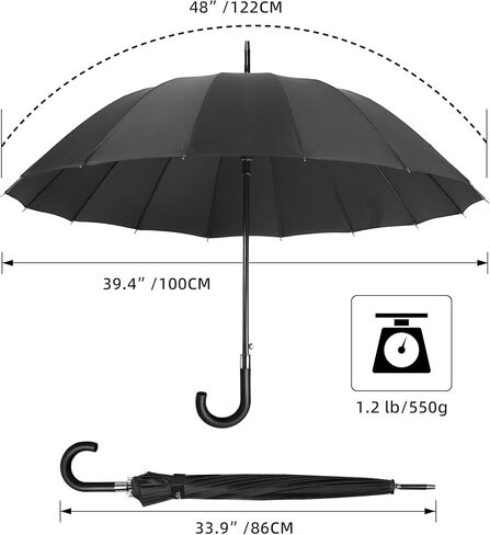 RONIARE Windproof Large Umbrella for Rain,Automatic Open with Easy Grip,Rainproof and Durable Canopy Design –Versatile Travel, Big Golf Umbrellas for Men & Women in Saudi Arabia