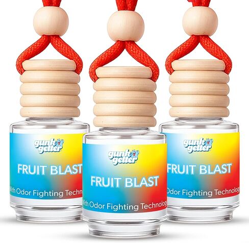 Hanging Air Freshener Car Diffusers - Long Lasting Scent, Odor Eliminator, Home Essentials, Fresh car fragrance diffuser - 3 Pack- Teakwood and Mahogany in Kuwait