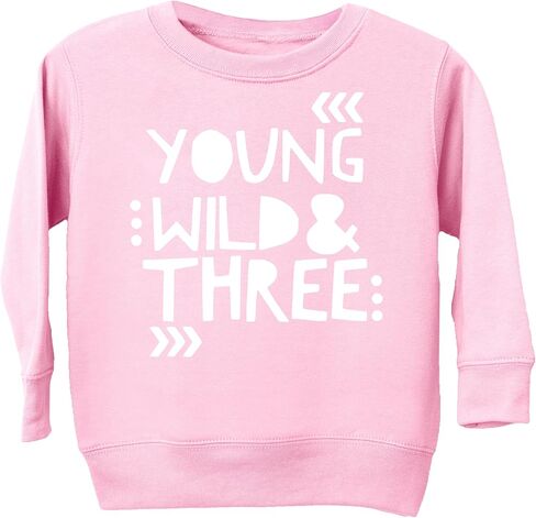 سويت شيرت Olive Loves Apple Young Wild & Three لعيد الميلاد الثالث للفتيات in Saudi Arabia