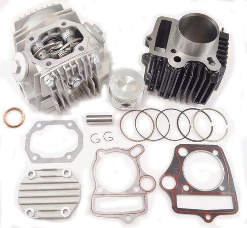 مجموعة أسطوانة المحرك والرأس مقاس 52.4 مم متوافقة مع 1P52FMH 110cc Roketa Taotao SSR Jonway ATV Quad Go Kart الدراجة الترابية in Kuwait
