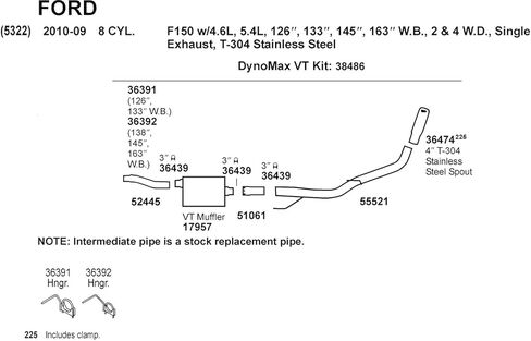 Dynomax 55521 أنبوب ذيل العادم لفورد F-150 in Saudi Arabia