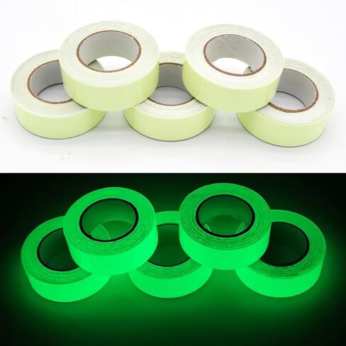 1PC Glow-in-The-Dark Photoluminescent Tape Wide Self-Adhesive Roll No Electricity Needed for Steps Handrails Emergency Signs, Pink, 0.78in in Saudi Arabia