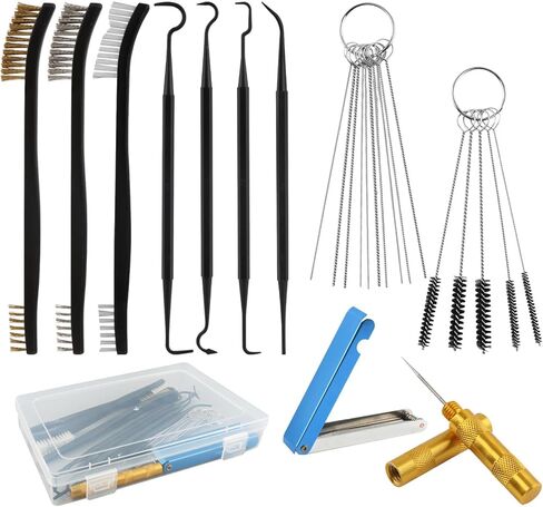 Carburetor Cleaning Kit, Density Nylon Torch Tip cleaner Set, 12PCS Carb Cleaning Kit with Storage, for Motorcycle Jet ATV Lawnmower Chainsaw Welder in Kuwait