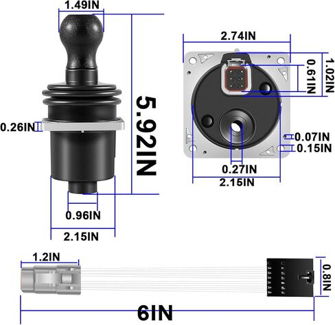 101174 101174GT Dual Axis Joystick Controller Replacement kit with Harness Adapter Fit for Genie Straight Booms Lifts S/XS/Z Series Models in Saudi Arabia