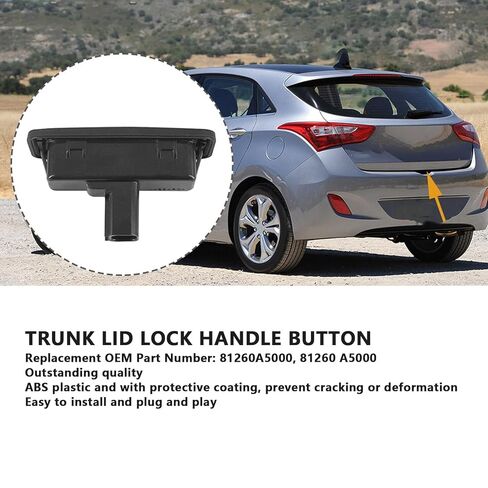Diydeg Trunk Lid Lock Handle Button, Tailgate Handle Release Switch Replacement for Elantra GT 2013-2017 Rear Tailgate Switch Trunk Release Lid Lock Button in Saudi Arabia