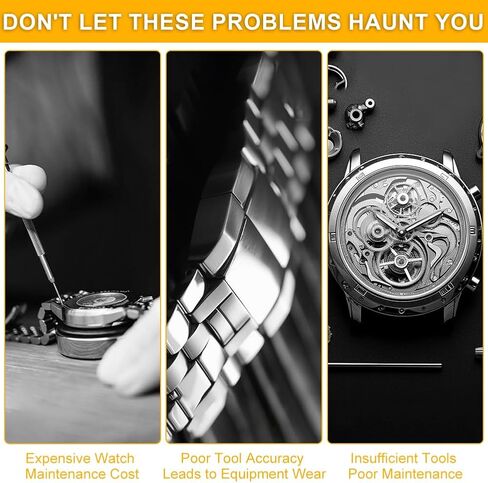 مجموعة أدوات ضغط الساعة مع 18 قالبًا ومزيل فتاحة، وغطاء خلفي أقرب لإغلاق الغطاء، واستبدال بطارية الساعة، وأداة إصلاح الارتفاع القابلة للتعديل لصانعي الساعات in Kuwait