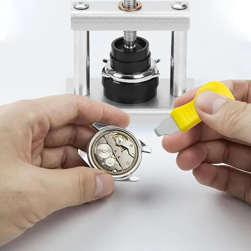 مجموعة أدوات ضغط الساعة مع 18 قالبًا ومزيل فتاحة، وغطاء خلفي أقرب لإغلاق الغطاء، واستبدال بطارية الساعة، وأداة إصلاح الارتفاع القابلة للتعديل لصانعي الساعات in Kuwait