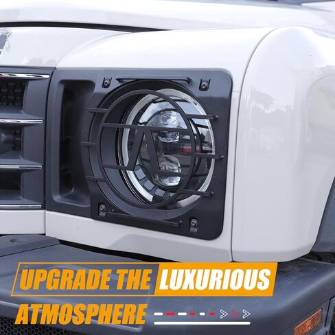 2PCS Car Headlight Cover Compatible with INEOS Grenadier 2022-2024+ Carbon Steel Headlight Protector Cover Headlights Cover Lamp Exterior Frame Protection Kit Car Exterior Accessories in Saudi Arabia